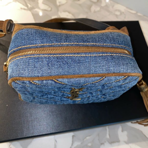 *SOLD*YSL SAINT LAURENT LOU BELTBAG/CROSSBODYDENIM - Picture 5 of 10